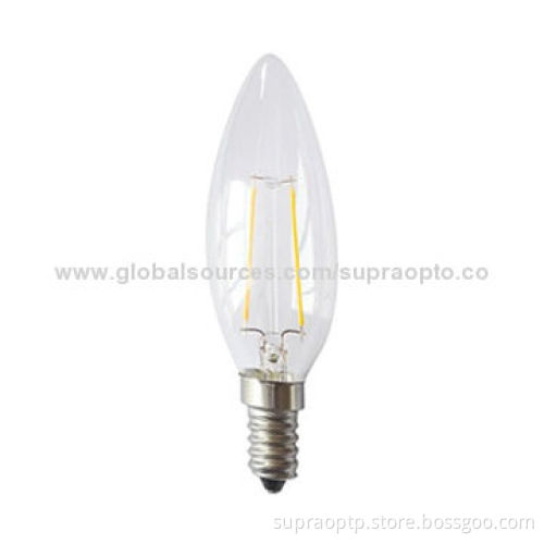 Unique Design LED Filament Candle Light, Round Design, 3W, 100lm/WNew